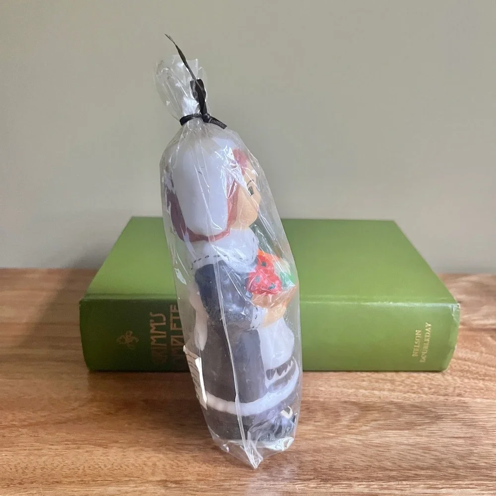 Vintage Pilgrim Girl Candle Kmart Wax Thanksgiving New Old Stock Retro Americana